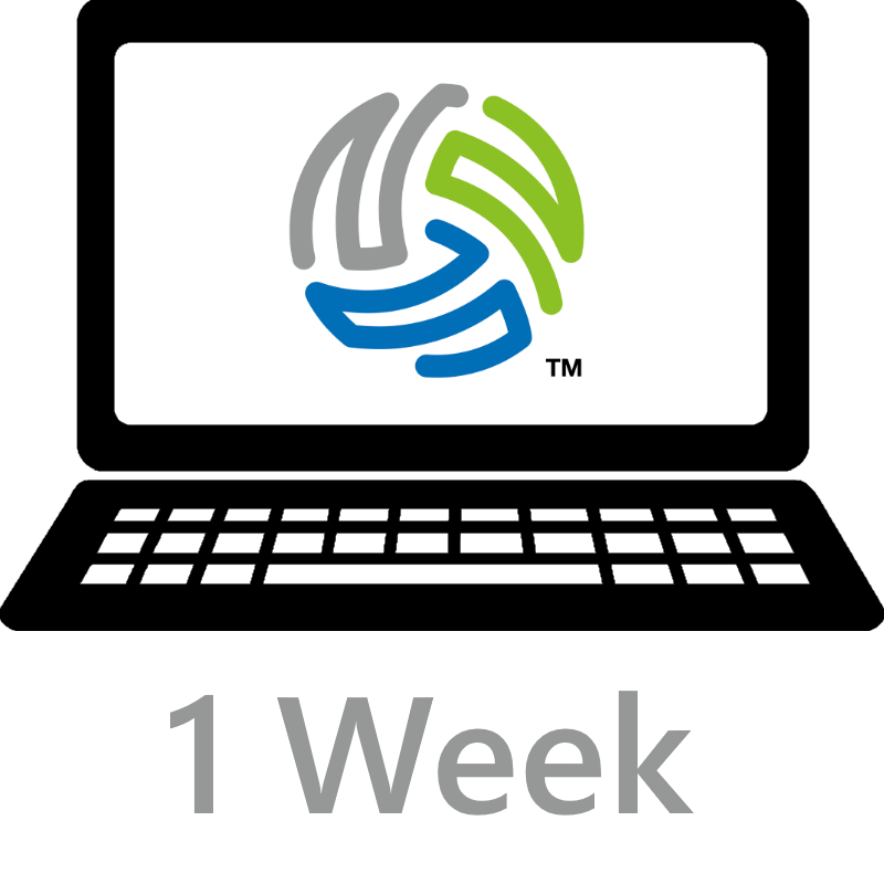 icon representing a one week license to use VolleyWrite